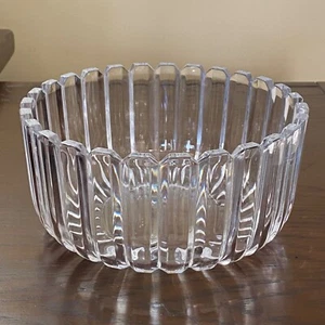 Hoya Japan Mikasa 8.5" W High Point Crystal Bowl w/ Multi-Sided Panels ~ Sticker - Picture 1 of 16