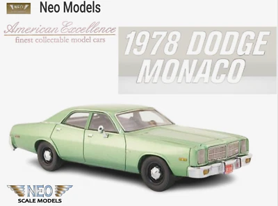 Coche clásico Dodge Monaco verde metalizado (1978) NEO SCALE MODELS -Escala 1/43 - Imagen 1 de 4