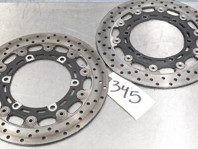 YAMAHA YZF R6 2001-2002 OEM RECTO DELANTERO IZQUIERDO DERECHO FRENO ROTORES DISCOS Foto 1 de 4