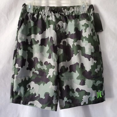 Pantalones Cortos Hurley Híbridos Talla Grande para Niño Bañador Verde Camuflaje Foto 1 de 4