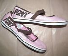 PONY Chocolate Pony Pink and Brown Mary Janes style skater Flats women's 6.5