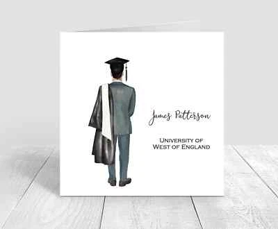 Mens Personalised Graduation Card, Congratulations Graduate, Well Done Card - Image 1 of 3