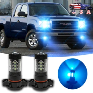 For GMC Sierra 1500 2007-2013 8000K Ice Blue LED Headlight Bulbs Fog Light - Picture 1 of 10