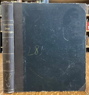 1882 Petermann Mittheilungen Justus Perthes' Geographischer Anstalt 28 with Maps Foto 1 de 4