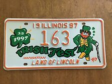 1997 Illinois Irish Fest License Plate Tag special event festival leprechaun