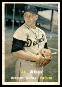 1957 Topps #141 Al Aber Detroit Tigers en muy buen estado-muy buen estado - Imagen 1 de 2
