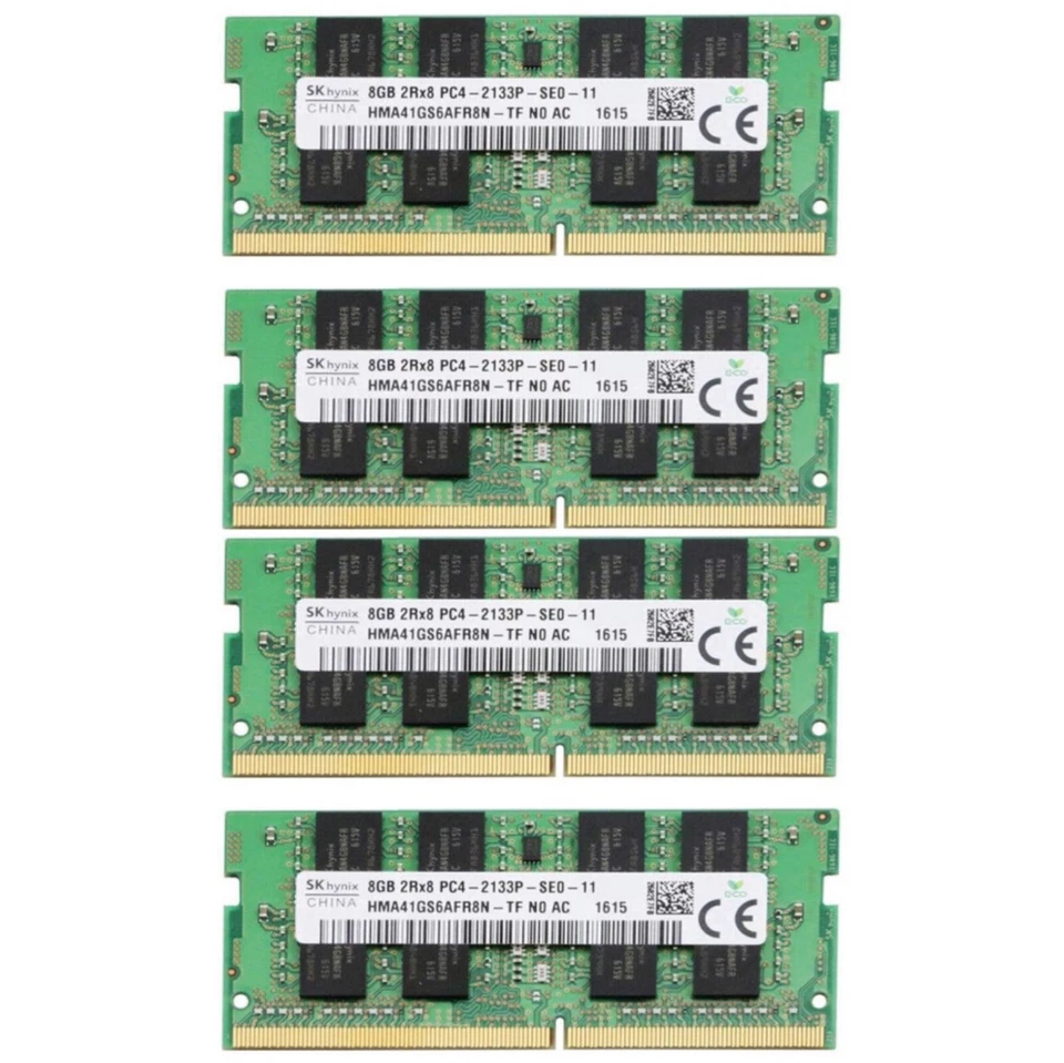Hynix 32GB (4X 8GB) DDR4 2133MHz PC4-17000 Sodimm Memory Ram HMA41GS6AFR8N-TF - Image 1 of 4