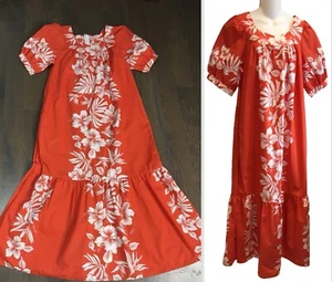 Vintage Royal Creations Hawaiian Hibscus Aloha Muumuu Maxi Dress Size S - Picture 1 of 8