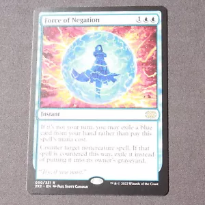 Force of Negation 50 Magic The Gathering Double Masters 2022 raro casi nuevo - Imagen 1 de 2