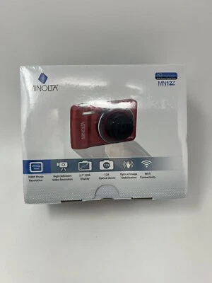 ¡¡NUEVO, PRECINTADO!! Cámara digital Minolta MN12Z-R 20,0 megapíxeles HD Wi-Fi - roja Foto 1 de 4