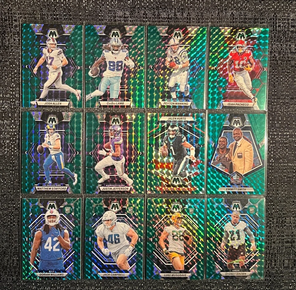 2023 Panini Mosaic GREEN Prizm Complete Your Set You Pick Football Card #1-380 - Image 1 of 1