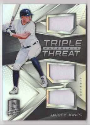 2017 Panini Chronicles Triple Threat Materials Jacoby Jones White Jersey 129/149 - Image 1 of 2