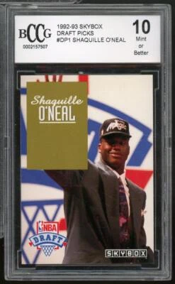 1992-93 SkyBox Draft Picks #DP1 Shaquille O'Neal Rookie Card BGS BCCG 10 Mint+ - Image 1 of 2