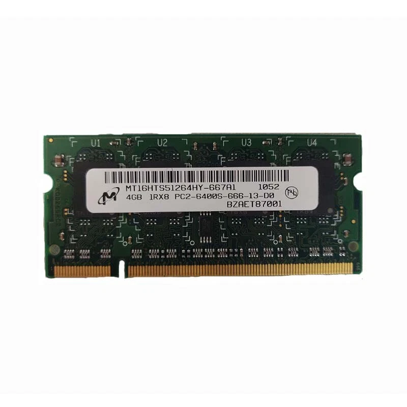 Mikron 1x4GB 1Rx8 PC2-6400 DDR2-800MHz DDR2 200pin SODIMM Laptop Speicher& - Bild 1 von 1