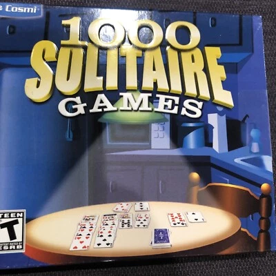 1000 SOLITAIRE Casino Card Dominos GAMES PC CDROM Cosmi  - Image 1 of 4