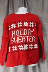 OshKosh Originals Youth Red Long Sleeve "Holiday Sweater" Shirt Size 6/6A - Picture 1 of 3