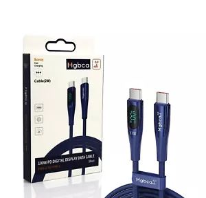 Mgbca Sonic Fast Charge USB-C Cable For iPhone 16 /15 /16/15 Pro, 100W Display - Picture 1 of 36
