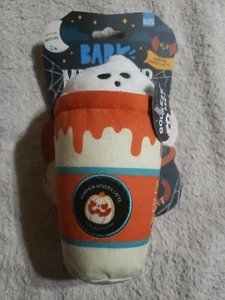 Bark BarkBox Muttster Mash Pumpkin Spooks Latte All Dog Sizes Squeak Dogs Toy  - Picture 1 of 10