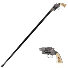 All New Vintage Billy The Kid Revolver Gun Handle Gentlemen Cane Walking Stick