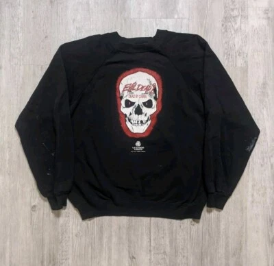 Vintage 80s Evil Dead 2: Dead By Dawn Vestron Video Promo Movie Crewneck Mens L - Image 1 of 4