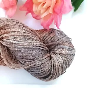 Damask Linen Yarn from Juniper Moon Farms 03 Driftwood Painted Linen Chainette - Picture 1 of 3