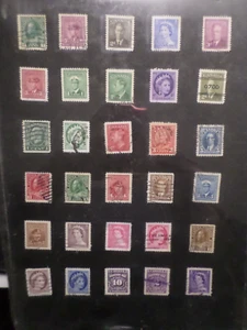 Canada, Lot Stamps 1950, Used, on Sheets, VF Stamps - Picture 1 of 2