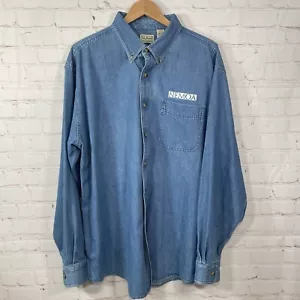 Camisa Denim L.L.Bean Chambray Para Hombre Talla XL Azul Abotonada Ajuste Tradicional - Imagen 1 de 9