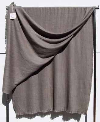 NWT Eskandar ELEPHANT 90%Cashmere 10% Silk Handwoven 88" x 35" Shawl O/S $1895 - Image 1 of 3
