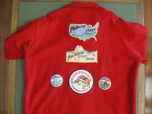 Philmont Scout Ranch Red Jacket with 3 Very Rare Patches and other items. Sold