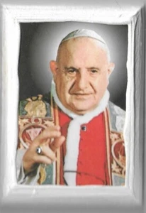 Papa Giovanni - Quadro Stampa su legno cm11x8 ins.swarovski made in italy - Foto 1 di 2
