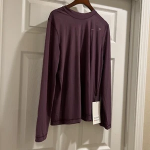 NWT Lululemon Keyhole Mesh Long Sleeve Shirt  Grape Thistle Purple Size : 8 - Picture 1 of 6