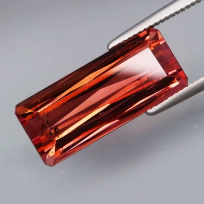 Turmalina rosa naranja natural de 7,84 quilates ~ gema brillante de alta gama ~ ¡color exclusivo! Foto 1 de 4
