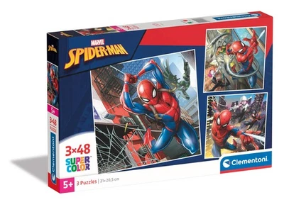 Clementoni Puzzle Cuadrado Marvel Spiderman 3 Puzzles Met 48 Stukjes - Supercolor P Foto 1 de 4