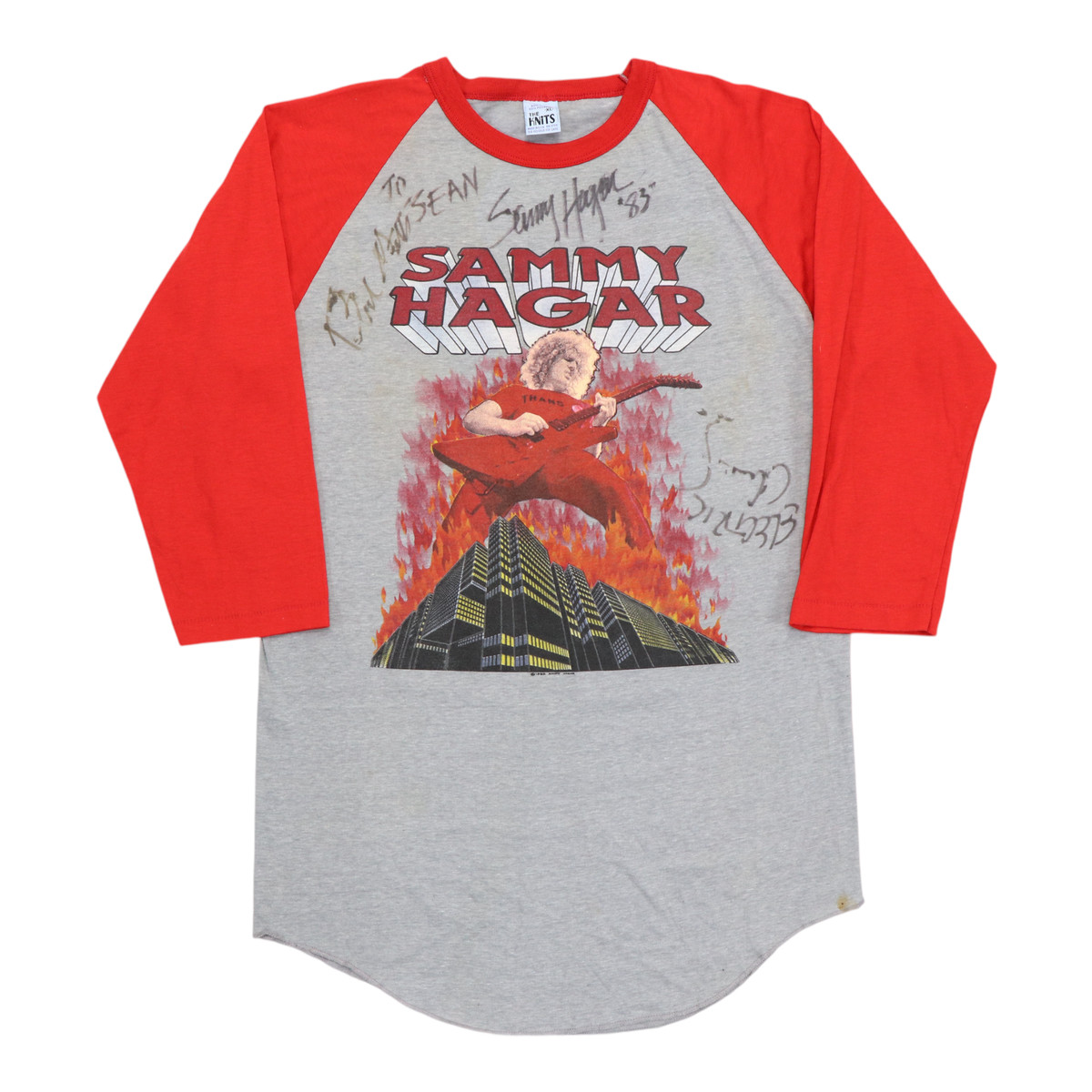 ROCKTシャツ　サミー・ヘイガー 1982年 RED HOT ROCKサイズL ROCKTシャツサミー・ヘイガー 1982年 RED HOT ROCKサイズL