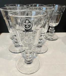 Fleur de Lis Kelche (6er Set, getäfelt) 6 1/2" Höhe ca. Wasser/Wein - Bild 1 von 7
