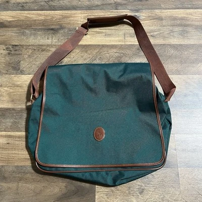 Vintage RALPH LAUREN Polo GREEN Canvas Satchel Laptop BAG Travel VTG - Image 1 of 4