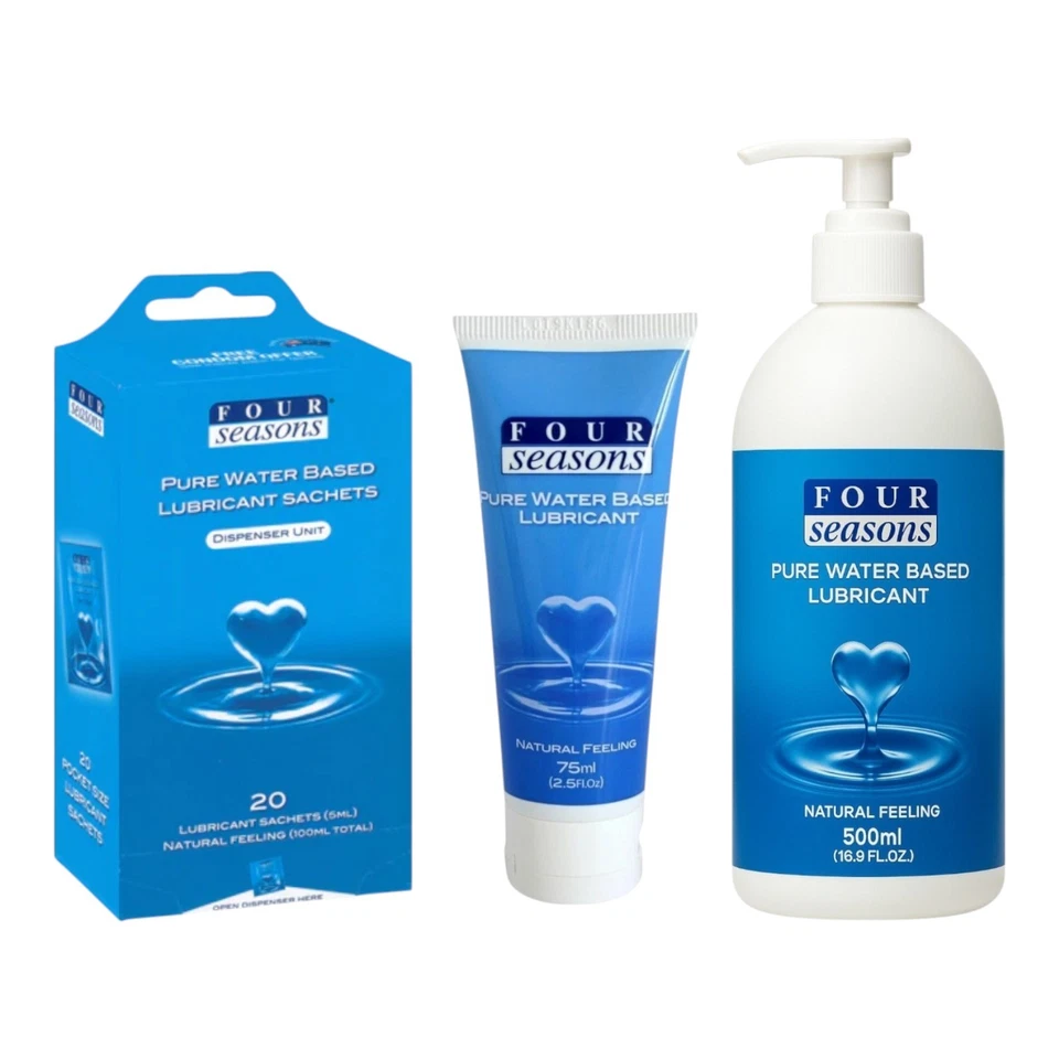 Four Seasons PURE Water Based Personal Lubricant Sex Lube 75ml Tube 500ml Pump - image 1 of 1