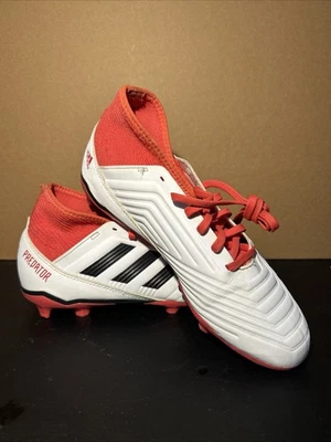Adidas Kids Size 5 Predator 18.3 FG Cleats Soccer White Red Football CP9011 - Image 1 of 4