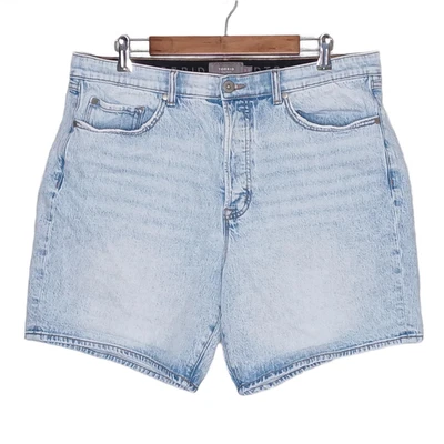 TORRID женщин кнопка мухи мама шорты размер 14 эластичной синий свет стирка комфорт - Изображение 1 из 4