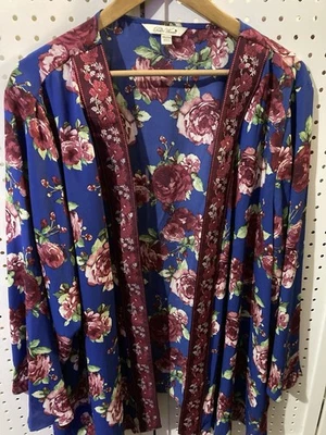 Plumero Kimono Abierto Mujer Pioneer Talla XXL XXXL Nuevo Con Etiquetas Floral Foto 1 de 4