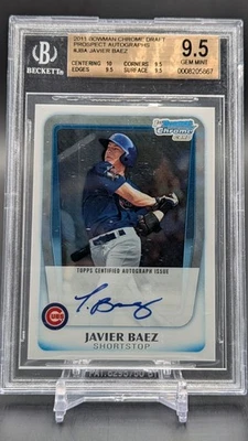 2011 Bowman Chrome Draft Prospect Autographs #JBA Javier Baez RC Auto BGS 9.5 - Imagem 1 de 3