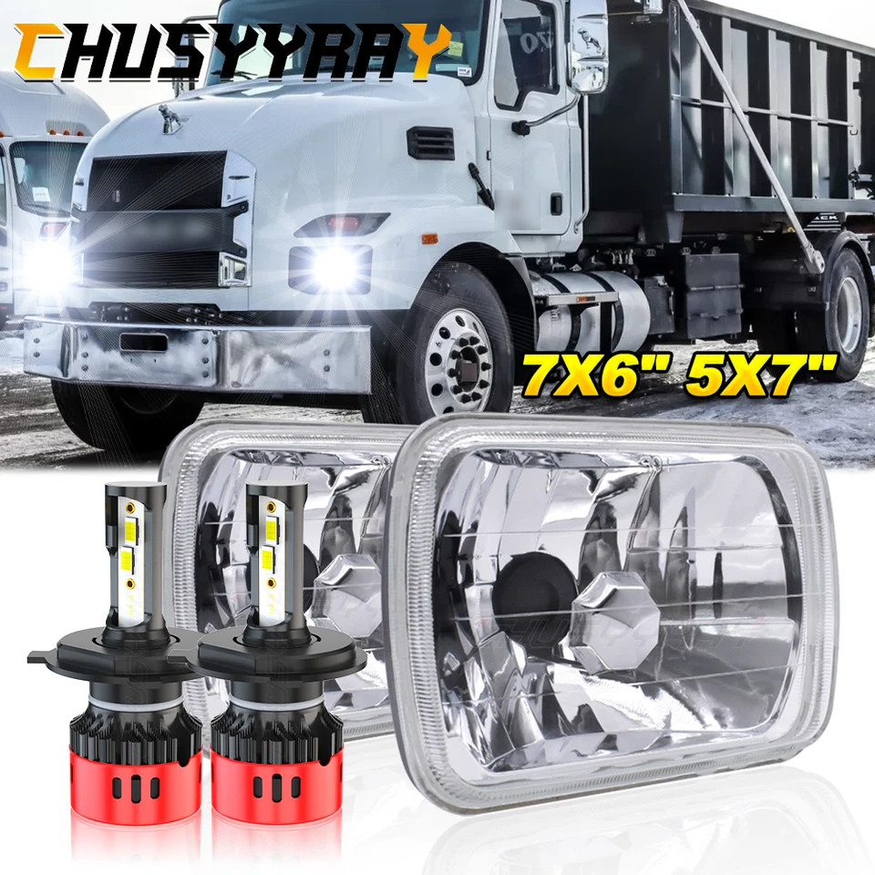 Faros LED 7X6 5X7" pulgadas haz sellado FIT Mack MD7 CH600K MS300P CS200P camión Foto 1 de 4