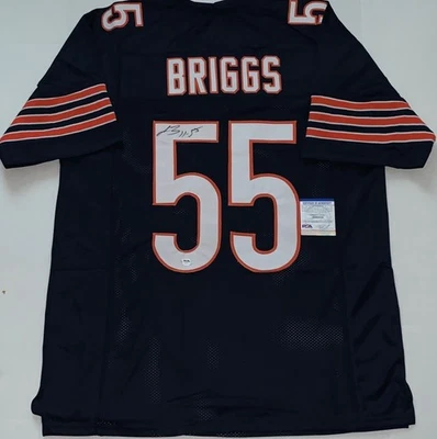 Lance Briggs Chicago Bears signed Custom XL jersey autographed PSA COA - Image 1 of 4