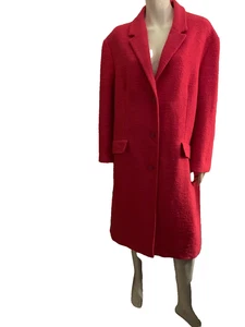 Zara Damen Winter Langer Mantel Farbe Orange 100% Baumwolle Dicke Stoff Gr. XL NEU - Bild 1 von 13