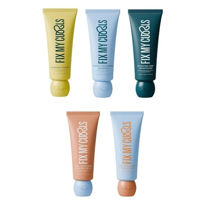 Fix My Curls Complete Curl Care Travel Kit| Cleansing Shampoo 50ml Each - Image 1 of 4