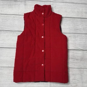 The Beaufort Bonnet Company Girls Red Quilted Corduroy Vest Size 5 - Picture 1 of 5