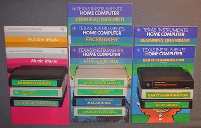 Cartuchos/folletos educativos Texas Instruments TI99/4A - Juego de 10 Foto 1 de 2