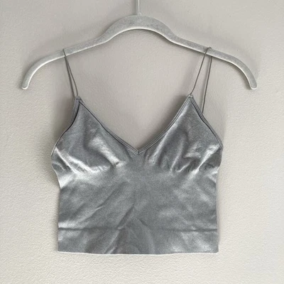 Intimately Free People Womens Bralette Gray Ribbed Stretch Size XS/Small - Image 1 of 4