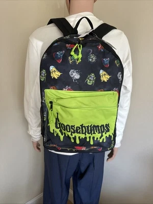 MAD ENGINE Goosebumps Horror Mask Allover Backpack Monsters and Zombies R.L NWT - Image 1 of 4