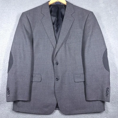 Blazer Stafford Para Hombre 46R Gris Parches en el Codo Lana 2 Botones Abrigo Deportivo Chaqueta Foto 1 de 4